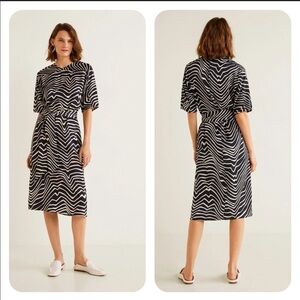 Mango Suit Printed Bow Dress